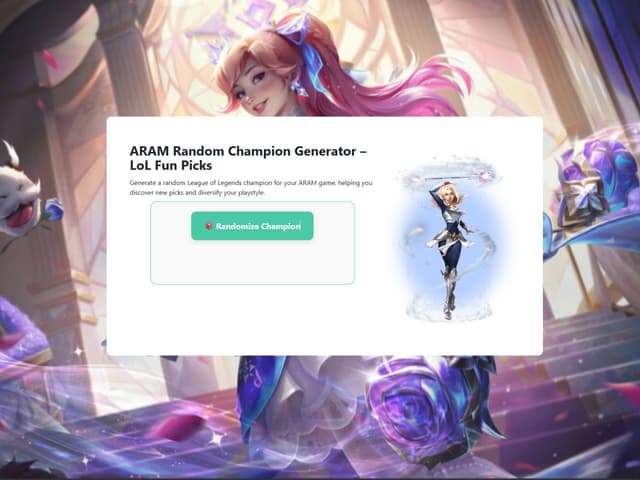 ARAM Random Champion Generator - LoL Fun Picks