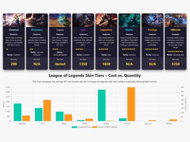 League of Legends Skin Tiers Overview Table